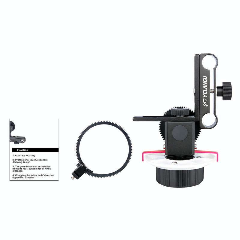 YELANGU F0 Camera Follow Focus with Gear Ring Belt for Canon / Nikon / Video Cameras / DSLR Camer...