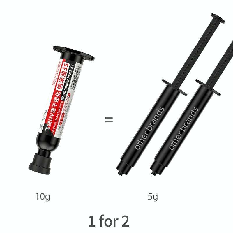 10pcs Qianli MEGA-IDEA Nano Solder Mask 3S Jump Wire UV Dry Fast Curing Glue