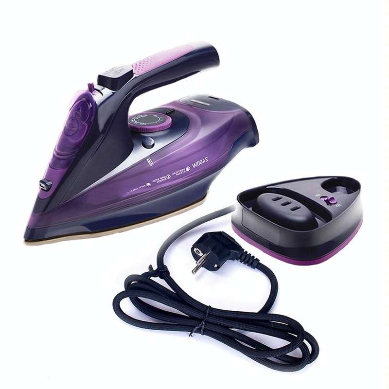 2400W Household Wireless Iron Handheld Steam Iron Garment Steamer,EU Plug(Green)