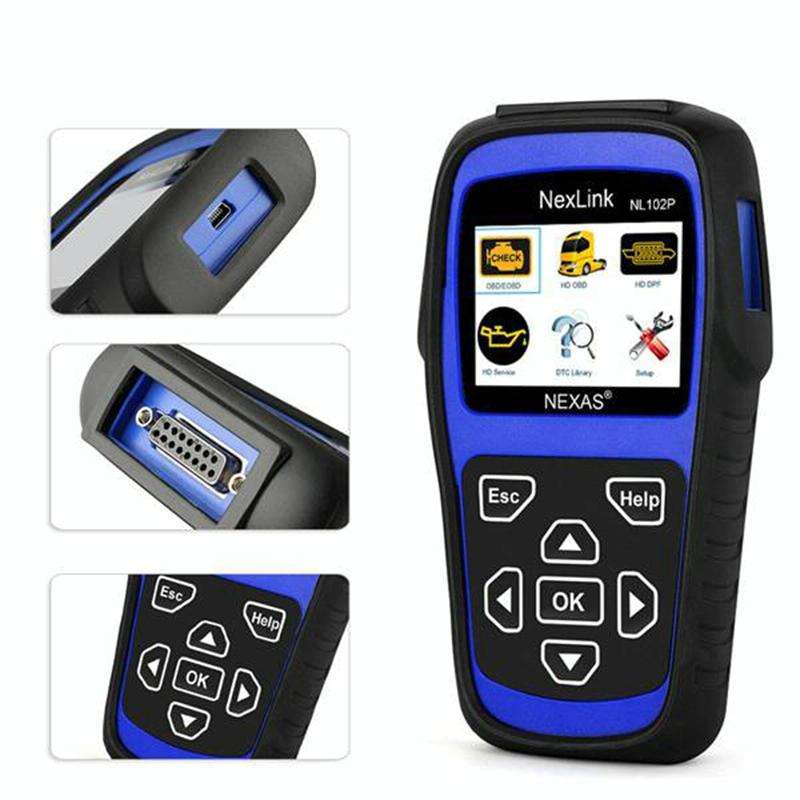 NexLink NL102P Diesel Mechanical Heavy Truck Car 2 In 1 Car Scanner OBD2 Detection