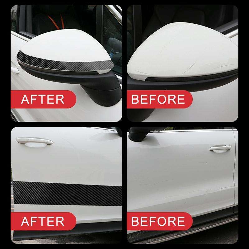Universal Car Carbon Fiber Door Anti-collision Strip Protection Guards Trims Stickers Tape, Size:...