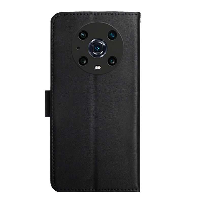 For Honor Magic4 Pro Genuine Leather Fingerprint-proof Horizontal Flip Phone Case(Black)