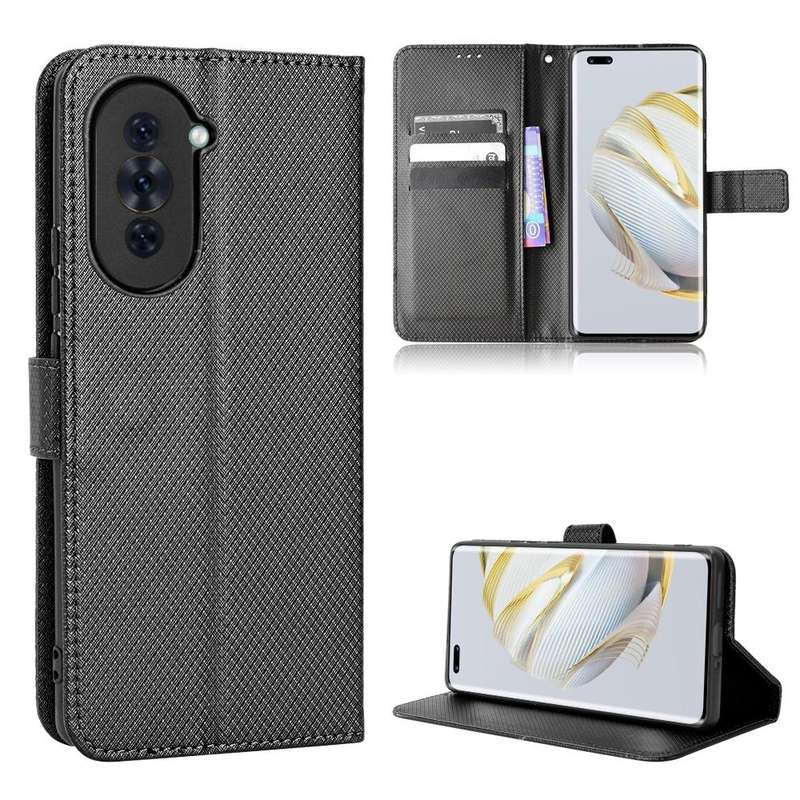 For Huawei nova 10 Pro Diamond Texture Leather Phone Case(Black)