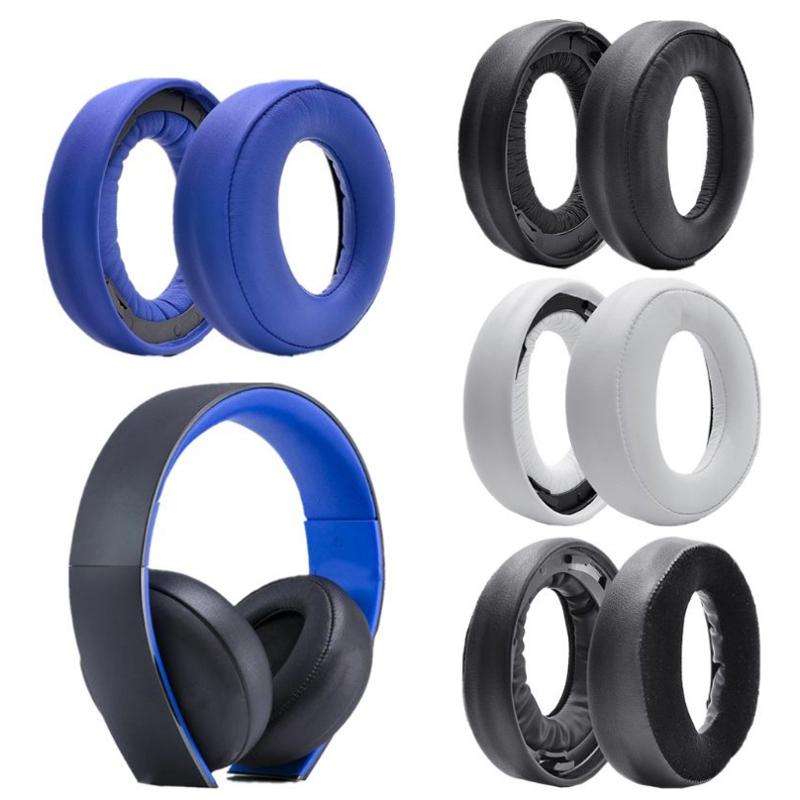 2 PCS Headphone Sponge Cover for SONY PS3 PS4 7.1 Gold,Style: Burlap Grey Earpads