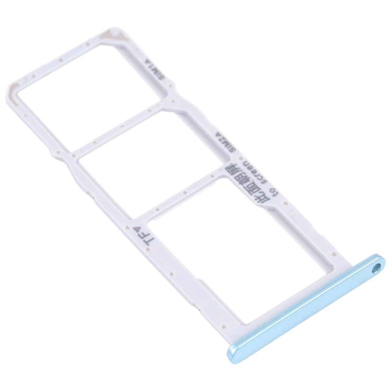 SIM Card Tray + SIM Card Tray + Micro SD Card Tray for Honor 9A(Blue)