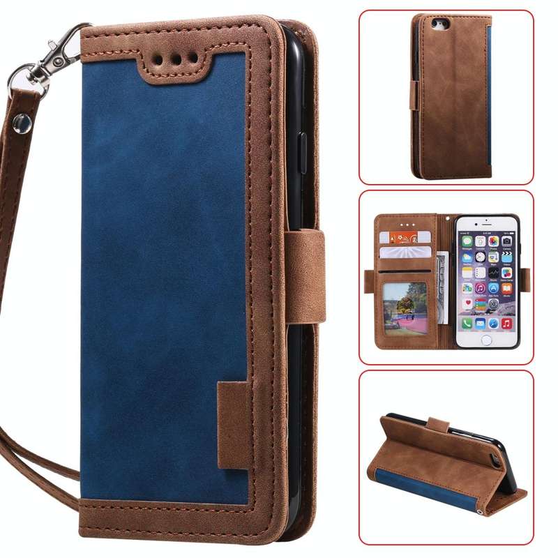 For iPhone SE 2022 / SE 2020 / 8 / 7 Retro Splicing Horizontal Flip Leather Case with Card Slots ...