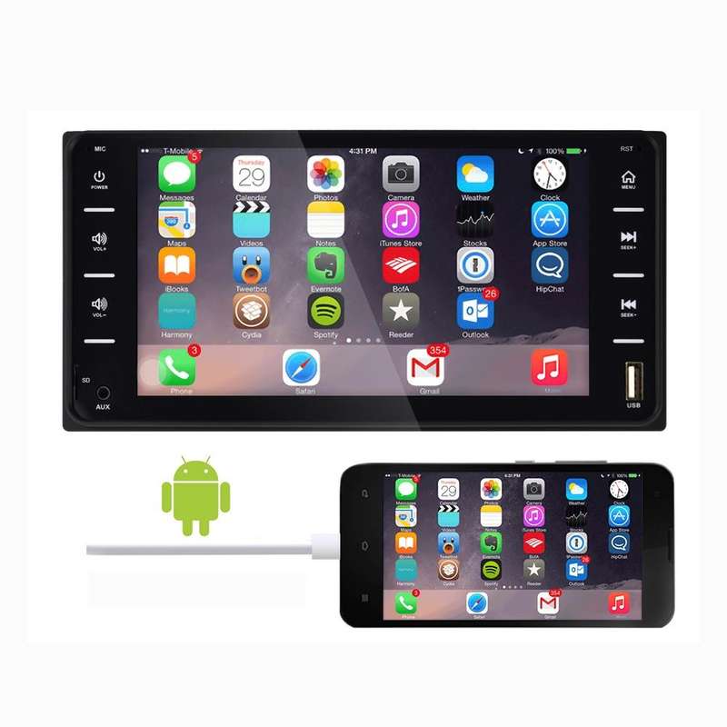 848V 16 7 inch Multi-touch Screen Car GPS Navigator, Support TF Card / USB / AUX / MP5 Player / A...