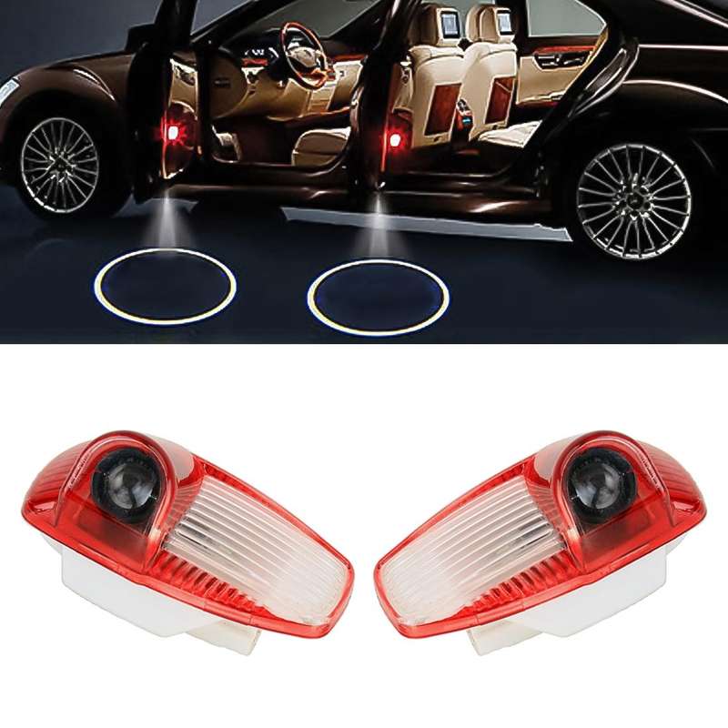 2 PCS Car Door Logo Light Brand Shadow Lights Courtesy Lamp for Porsche