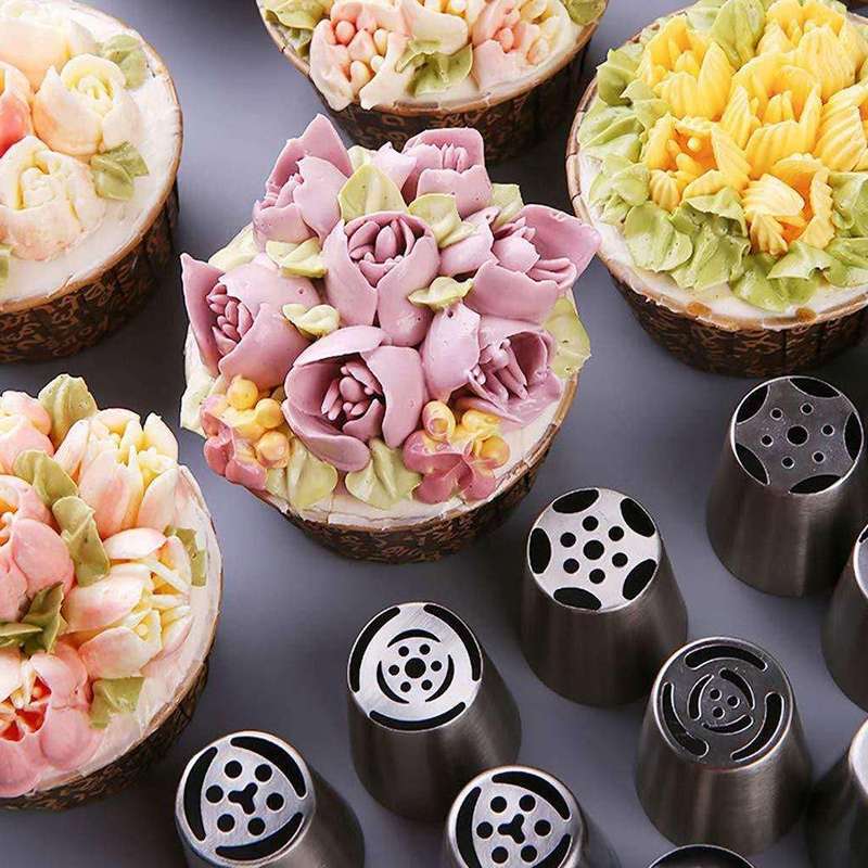 7PCS/Set Stainless Steel Laminating Nozzle Set Cake DIY Laminating Nozzle Set Baking Tools