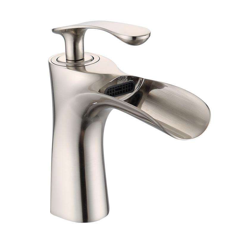 Washbasin All Copper Diamond Hot And Cold Water Faucet(Brushed)