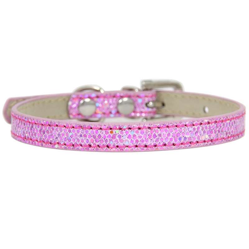 1.5 x 30cm Glitter Diamond Cat Neck Collar Decorative Supplies, Color: No Diamond Pink
