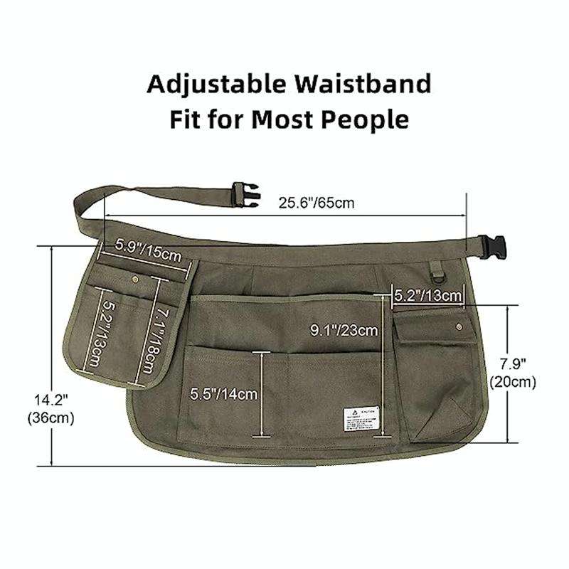 Makeup Storage Gardening Half Apron(Black)