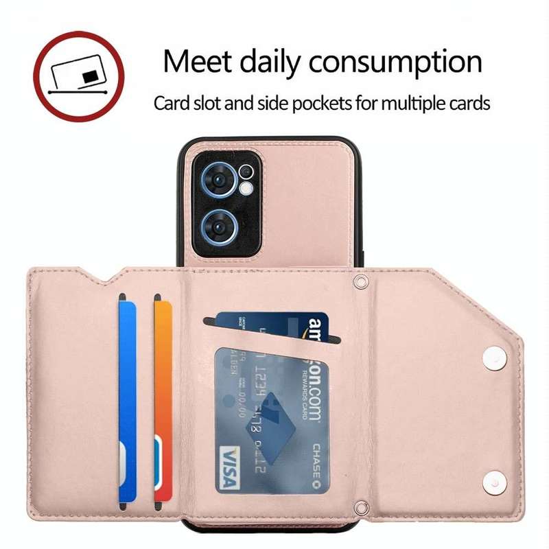 For OPPO Reno7 5G Skin Feel PU + TPU + PC Phone Case(Rose Gold)