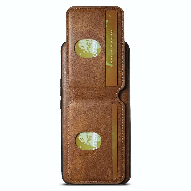 For Honor Magic6 Pro Suteni H02 Leather Wallet Stand Back Phone Case(Brown)