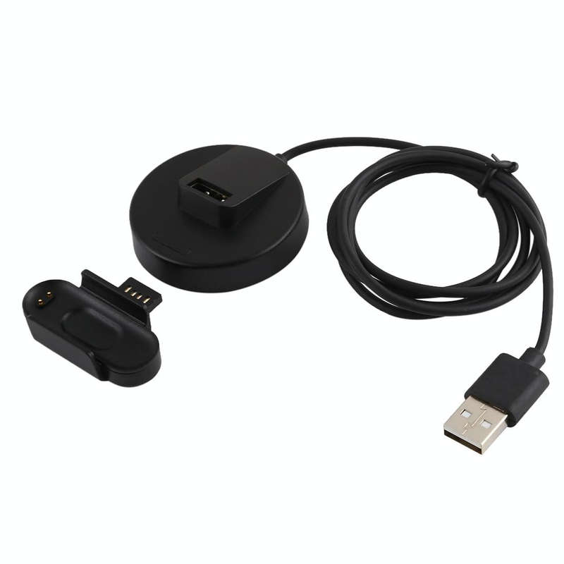 For Xiaomi Mi Band 4 Charger Charging Dock Base Stand Holder with 1m Charging Cable(Black)
