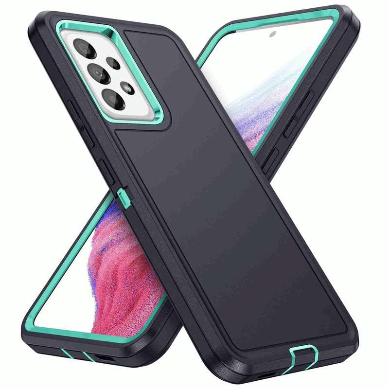 For Samsung Galaxy A13 Life Waterproof Rugged Phone Case(Dark Blue + Light Blue)