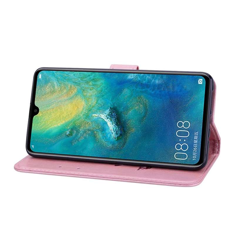Rose Embossed Horizontal Flip PU Leather Case for Huawei Mate 20, with Holder & Card Slots & Wall...