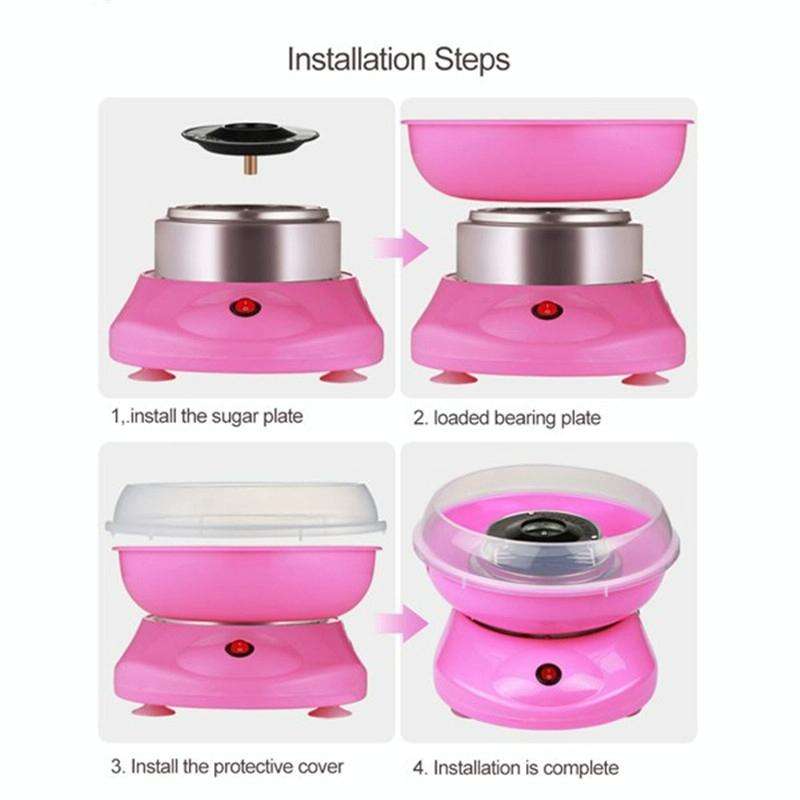 Electric Cotton Candy Machine, Plug:EU(White)