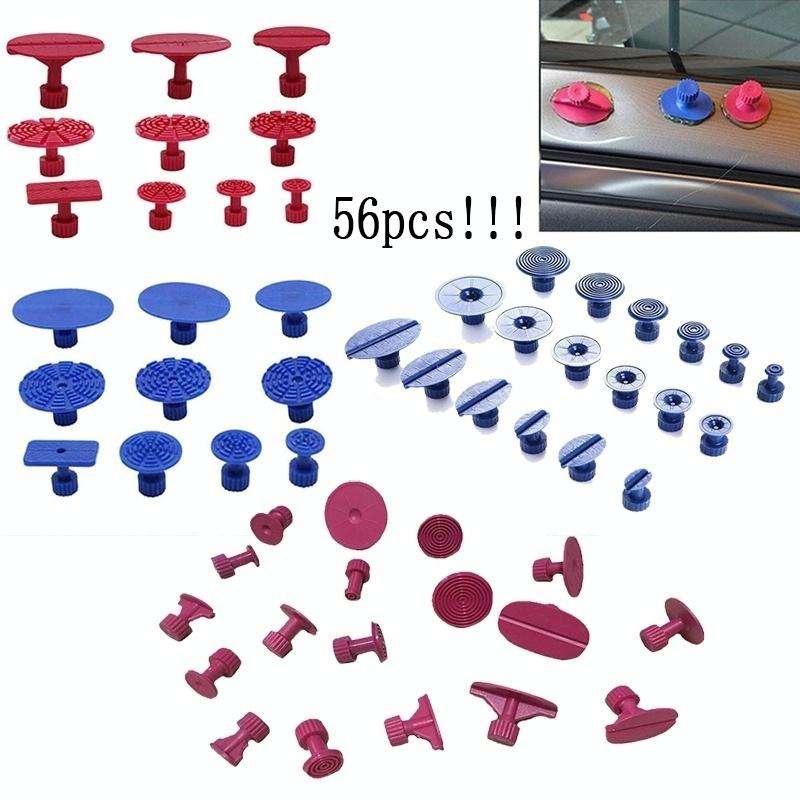 56 in 1 Auto PDR Plastic Ding Glue Tabs Paintless Dent Removal Car Repair Tools Kits Glue Puller ...