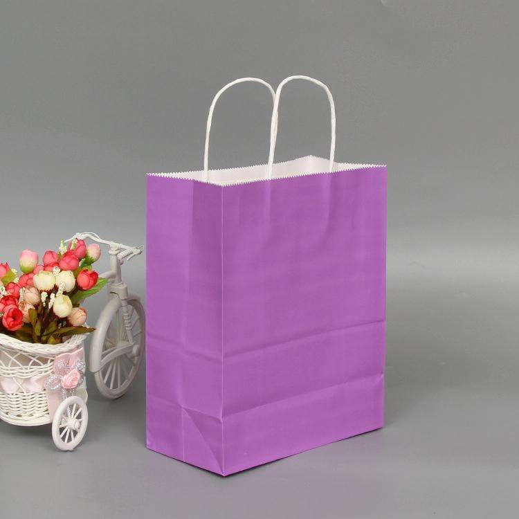 10 PCS Elegant Kraft Paper Bag With Handles for Wedding/Birthday Party/Jewelry/Clothes, Size:16x2...