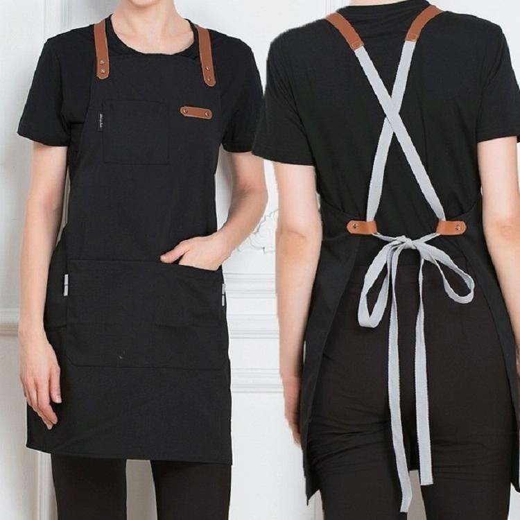 Milk Tea Coffee Fondue Restaurant Canvas Apron(Khaki)