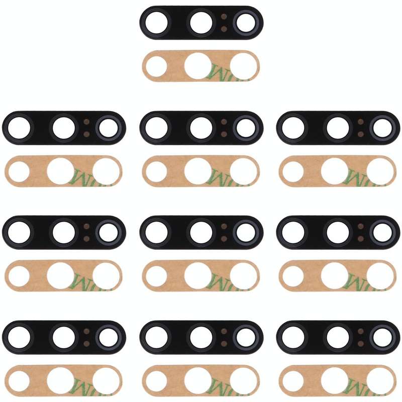 10 PCS Back Camera Lens & Adhesive for Xiaomi Mi 9 SE(Black)