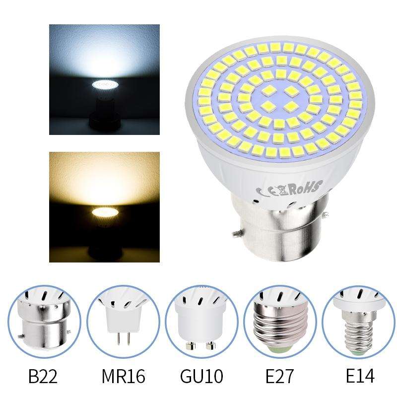 LED Concentrating Plastic Lamp Cup Household Energy-saving Spotlight, Wattage:7W E27 60 LEDs(Warm...