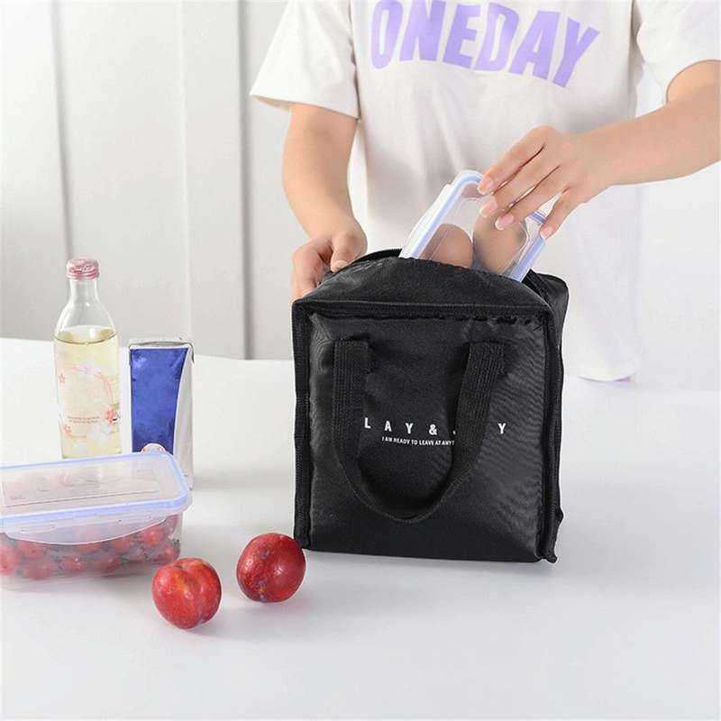 Multifunctional Portable Insulated Lunch Box Bag(Day Mini Black)