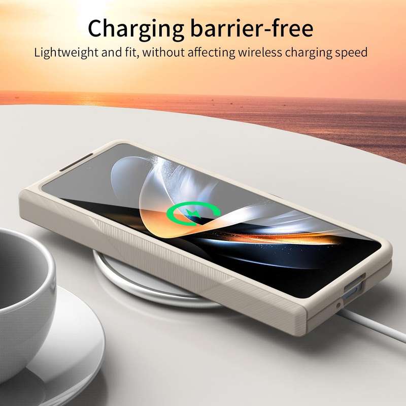For Samsung Galaxy Z Fold4 5G Extraordinary Series Hinged Folding Full Phone Case with Pen Slot &...