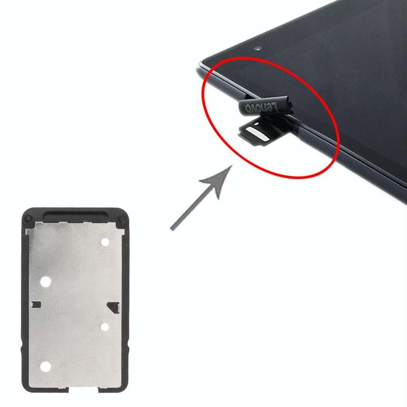 For Lenovo Tab 4 8 TB-8504 SIM + SIM Card Tray (Black)