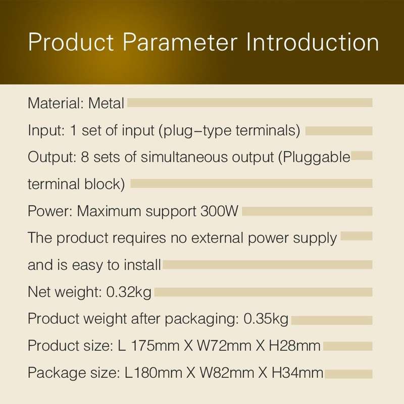 1 In 8 Out Amplifier And Sound Speaker Distributor, 8-Area Sound Source, Signal Distribution Pane...