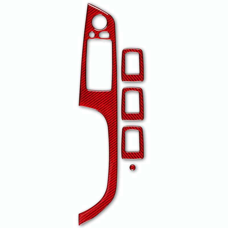5 PCS Set for BMW 3 Series E90 Carbon Fiber Car Left Driving Lifting Panel Decorative Sticker wit...