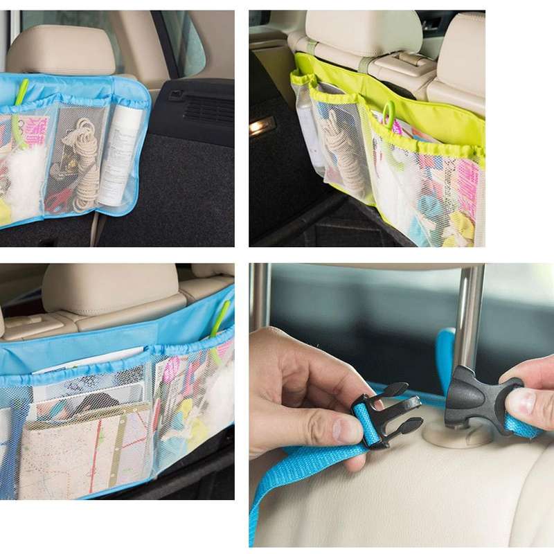 Car Auto Universal Oxford Cloth Multi Backseat Storage Organizer Hanging Bag(Blue)