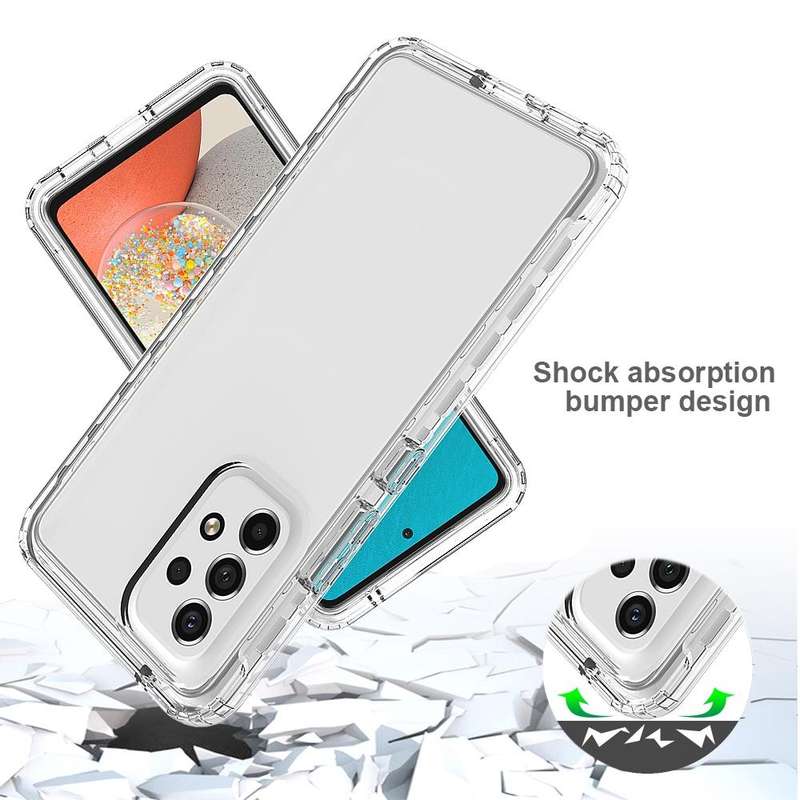 For Samsung Galaxy A53 5G Full Body Shockproof Clear Gradient Phone Case(Black)
