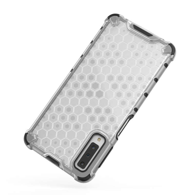 Shockproof Honeycomb PC + TPU Case for Galaxy A7 (2018) (Green)