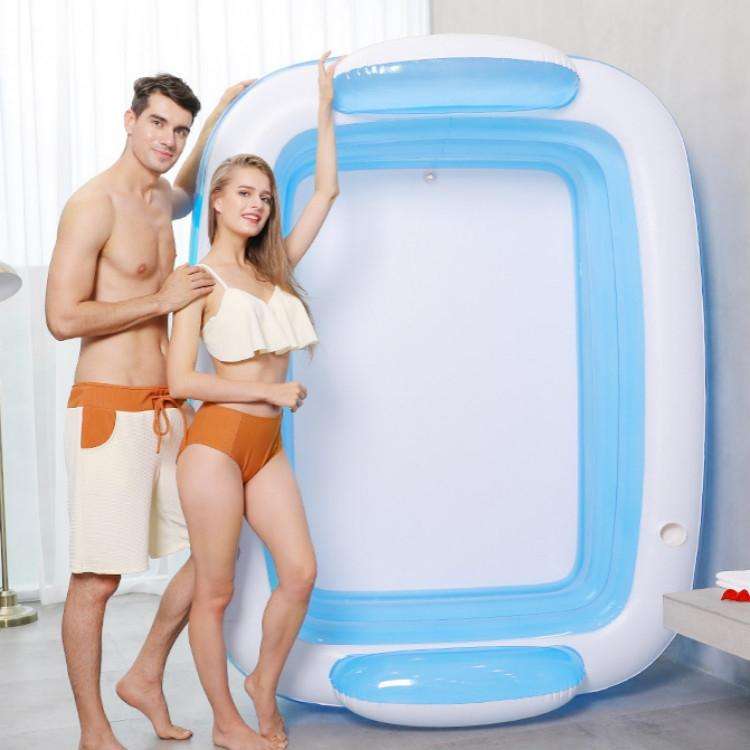 Three-layer Thickened Adult Insulated Inflatable Swimming Pool Baby Tub, Size:150 x 105 x 55cm