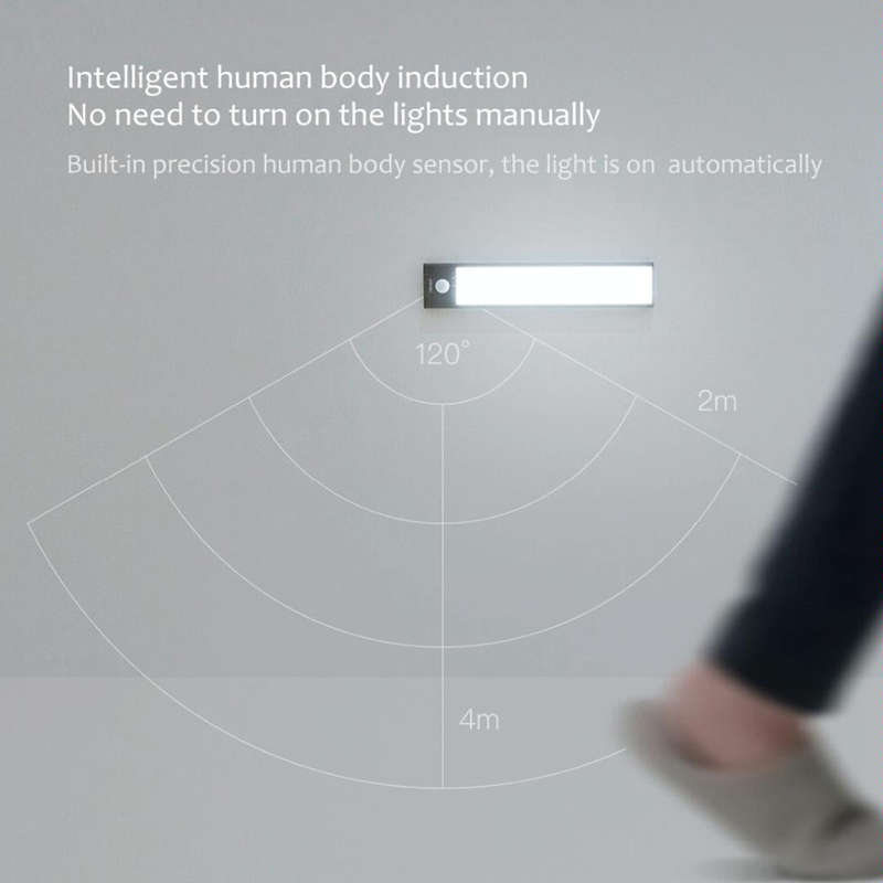 20cm Original Xiaomi Youpin YEELIGHT LED Smart Human Motion Sensor Light Bar Rechargeable Wardrob...