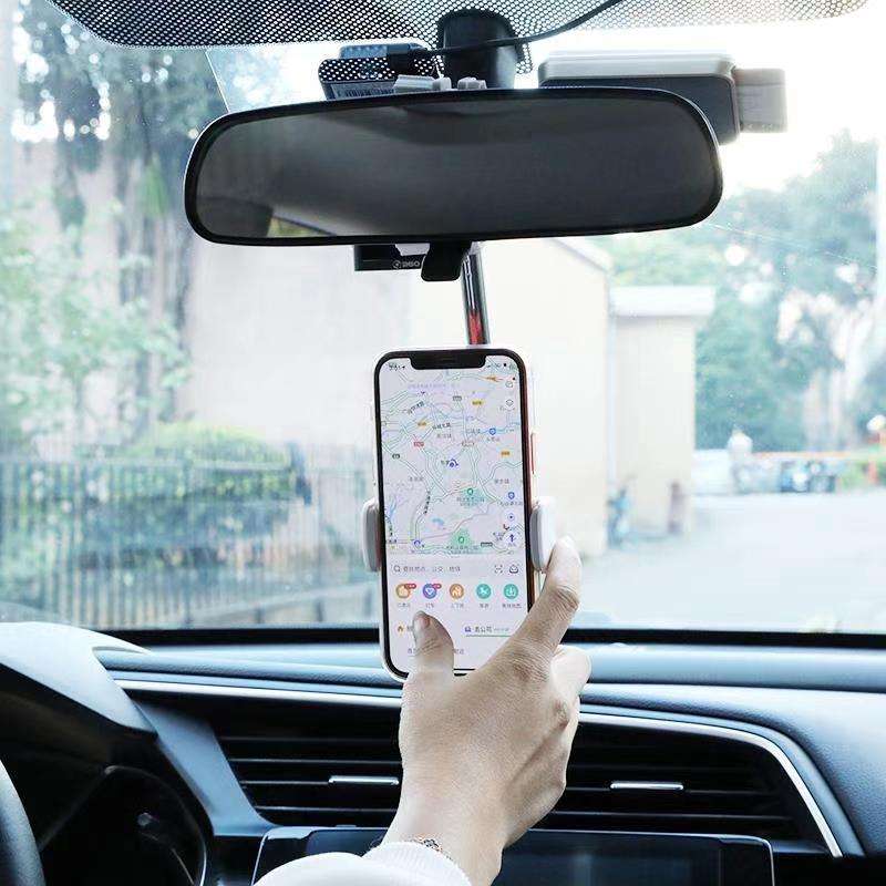 2 PCS Car Mobile Phone Bracket Rearview Mirror Navigation Bracket Driving Recorder Fixed Clipper ...