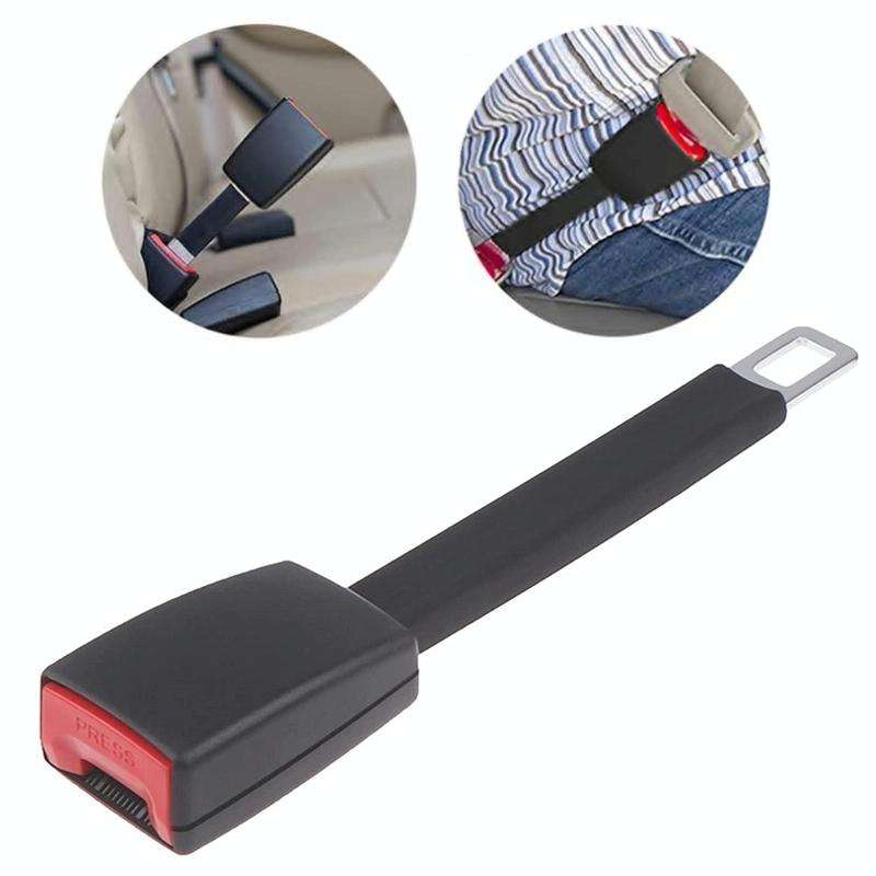 25cm Car Seat Belt Extension Snap Button, Color: Black