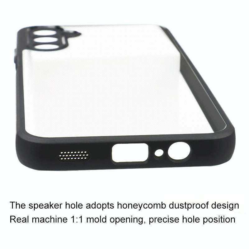 For Samsung Galaxy A14 5G / 4G Frosted TPU + Transparent PC Phone Case(Black)