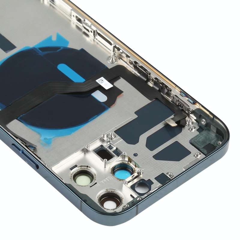 Battery Back Cover (with Side Keys & Card Tray & Power + Volume Flex Cable & Wireless Charging Mo...