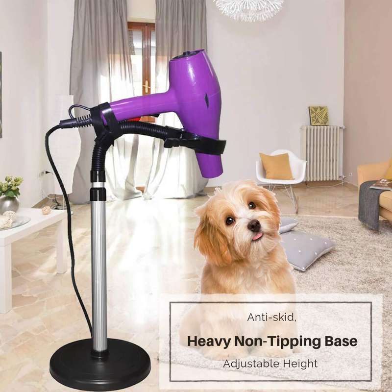 Stainless Steel Hair Dryer Storage Bracket Lazy Hair Dryer Hairdressing Bracket(Landing Models)