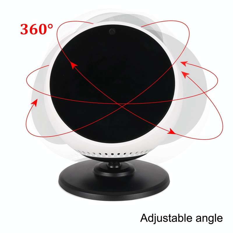 A311 For Amazon Echo Spot Angle Adjustable Bluetooth Speaker Magnets Bracket(Black)