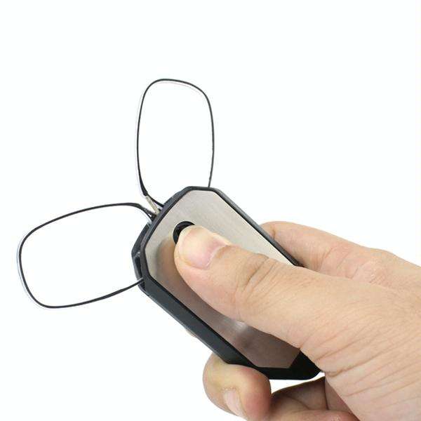 Ultra Thin High-definition Nose Resting Pocket Presbyopic Hypermetropic Reading Glasses, +2.00D(B...