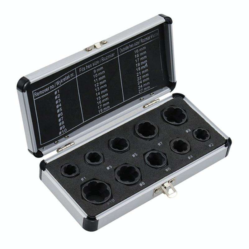 10 PCS / Set Nut Extractor Screw Removal Tool Break Wire Bolt Extractor Short