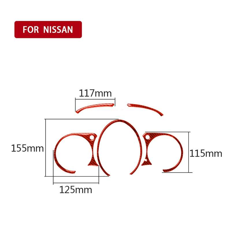 5 in 1 Car Carbon Fiber Speed Dashboard Decorative Sticker for Nissan 370Z / Z34 2009-, Left and ...