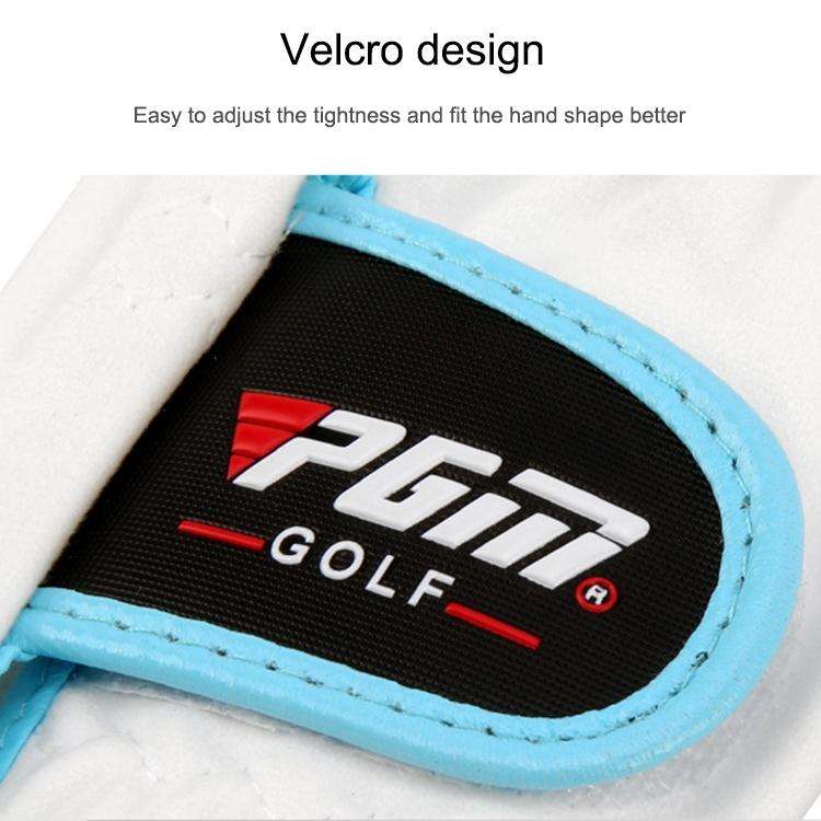 PGM One Pair Golf Microfiber Cloth Soft Comfortable Gloves for Children (Color:White Size:16)