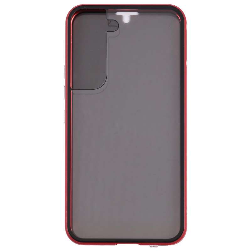 For Samsung Galaxy S22 5G Anti-peeping Magnetic Double-sided Tempered Glass Phone Case(Red)