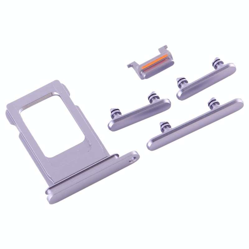 SIM Card Tray + Side Key for iPhone 11(Purple)