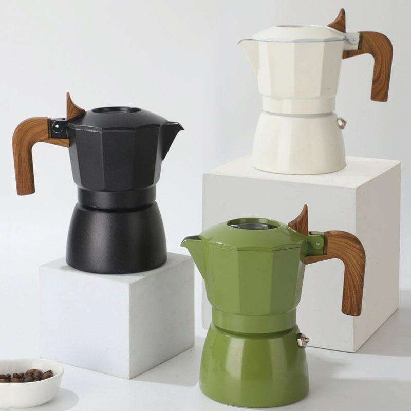 100ml Dual Valve Mocha Pot Espresso Machine Outdoor Coffee Brewing Pot Extraction Tool(Green)